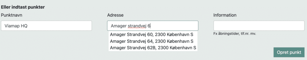 Skriv adresse - Quick Map hjælper dig med at finde den rigtige adresse