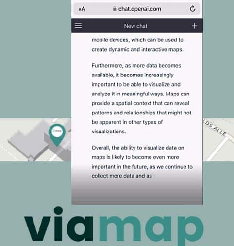 Svar fra ChatGPT vedrørende visualisering af data på kort