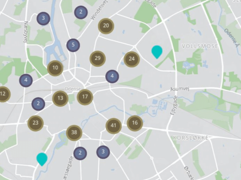 Realmaeglerne bolig til salg vist paa kort