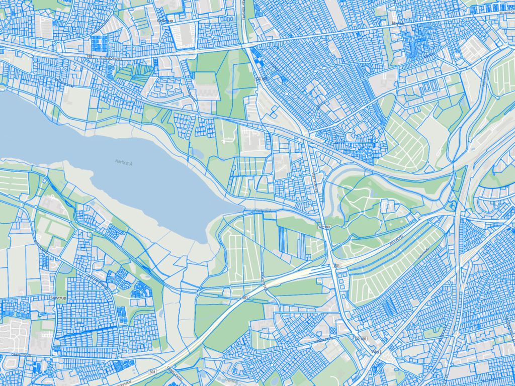 Flot baggrundskort med matrikeldata