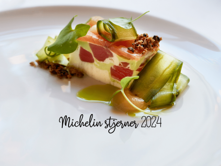 Michelin stjerner 2024 viser på et Quick Map kort de vindende restauranter