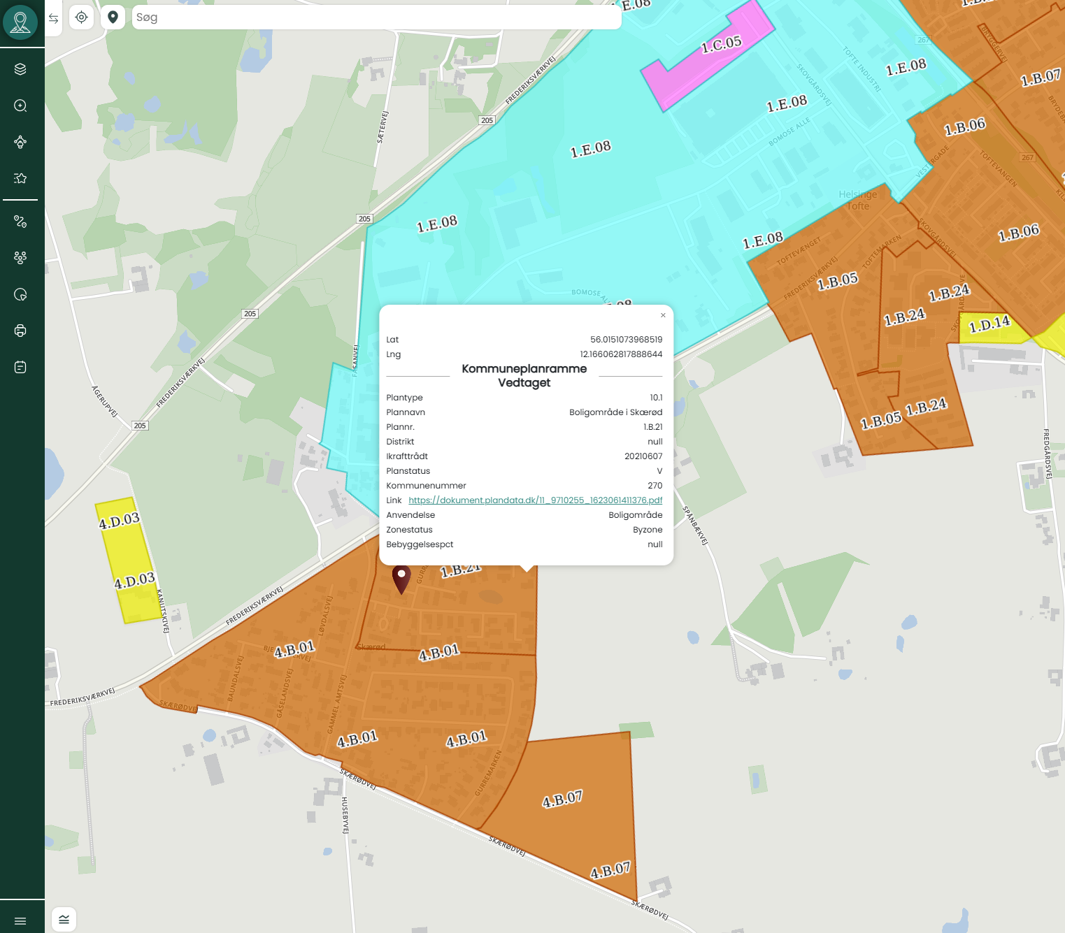 Mapit Lookup - ejendomsdata visualiseret 1 Look up Kommuneplan