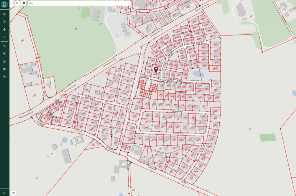 Mapit Look up fra Viamap gør det nemt at skabe et visuelt overblik over ejendomsportefølje, ejendomsdata, områder - herunder matrikelkort